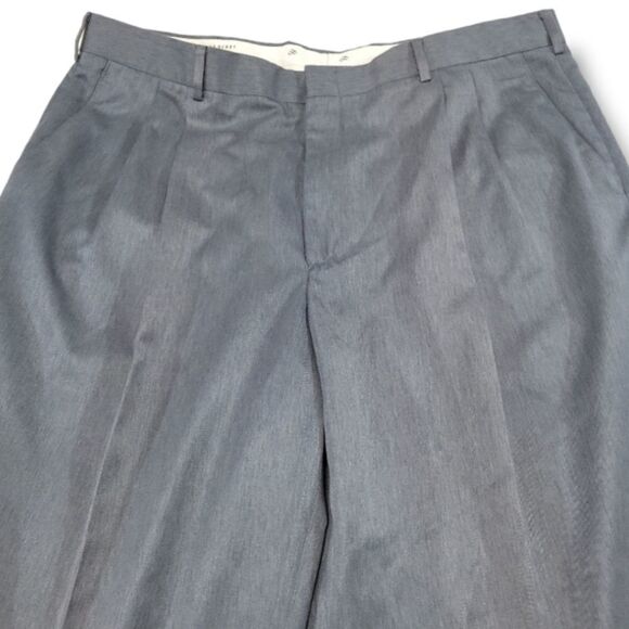 John Henry Pants Size 38 Mens Dress Pants Straight Leg Pleated Pants Cuffed Gray - Picture 3 of 6